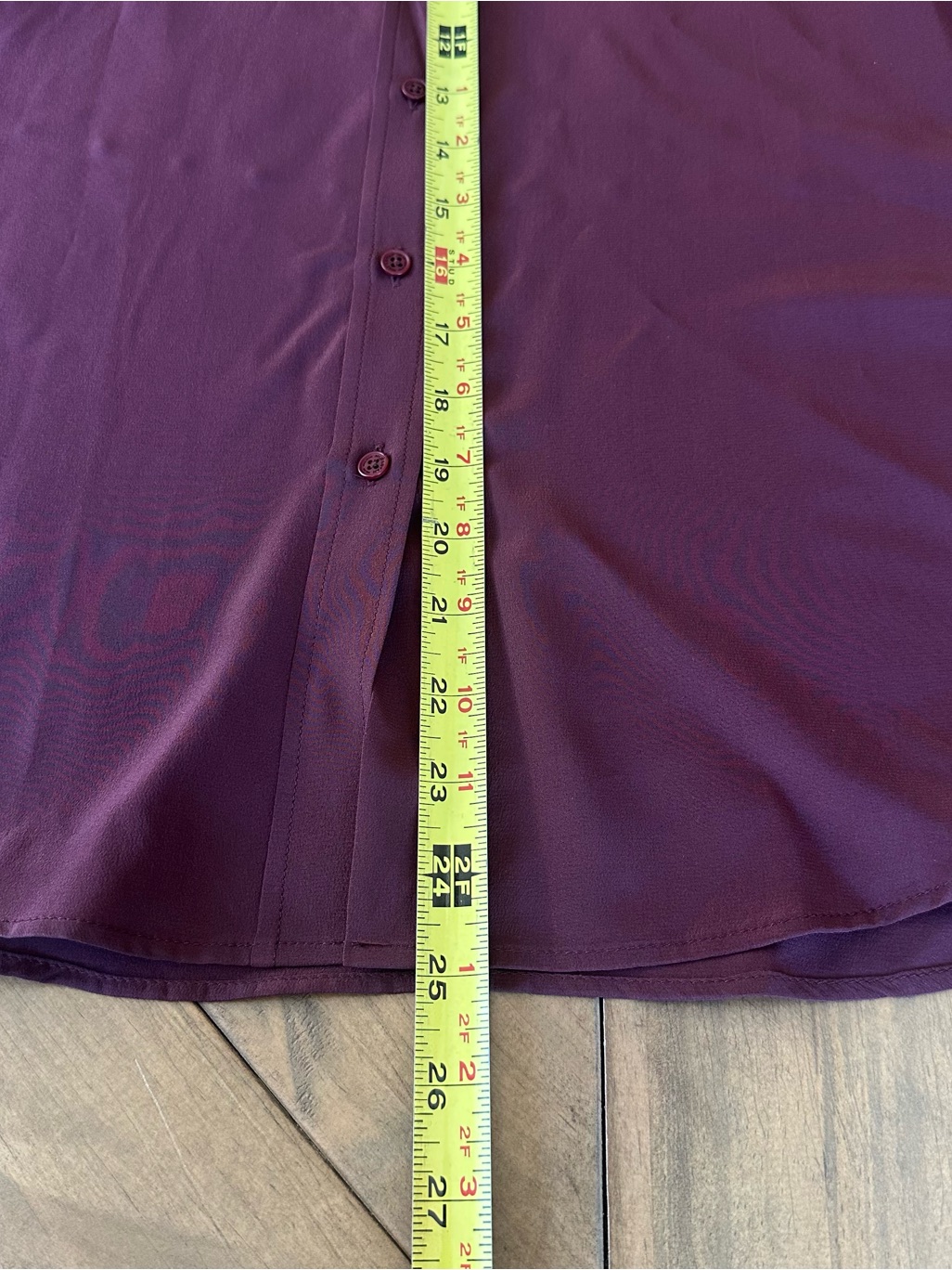 Nili Lotan Women S Gaia Top 100% Silk Crepe De Chine Claret Button Up Minimalist — image 7 of 8
